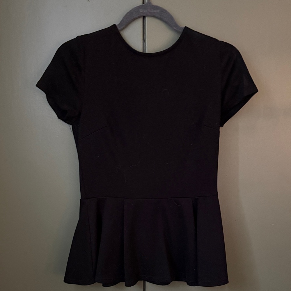 Forever 21 Black Peplum Blouse